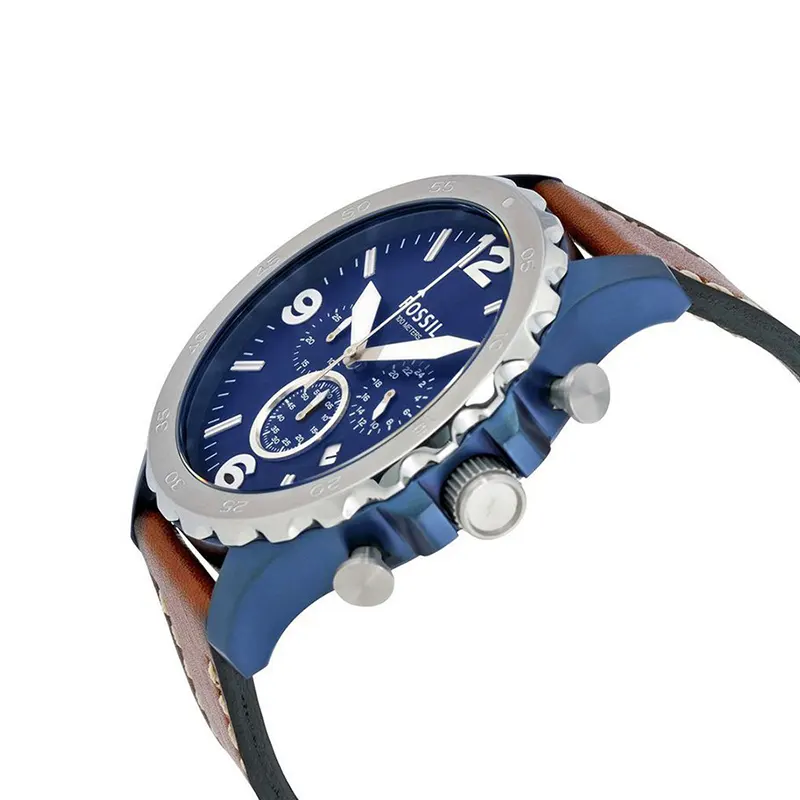 Fossil Nate Chronograph Quartz Navy Blue Dial Men's Watch- JR1504 | Watch  Shop BD