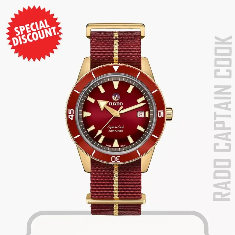 Rado Men's Captain Cook Automatic Bronze Burgundy Dial Watch | R32504407