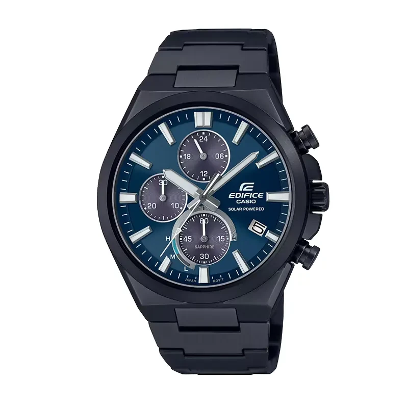 Casio Edifice Chonograph Solar Powered Blue Dial Men's Watch- EQS-950DC-2AV